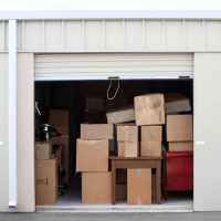 A packed self storage unit