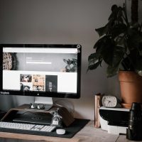 A modern office desk