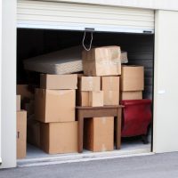 A packed self storage unit